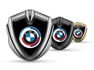 BMW Emblema Metallico Badge Finitura Moderna Tocco Top